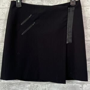 Madewell Black Mini Skirt with Zipper Accents size 4